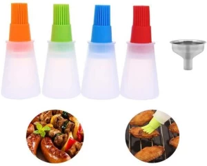 Food Grade Durable Heat Resistant Oil Bottle Brush Silicone Pastry Brush