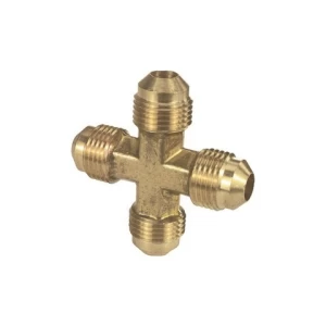 Forged Brass Cross Threaded Tee Male Cross Sanitary Coupling Pipe Flare Fittings & Square Tube Connectors Plumbing Accessories