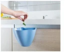 Free shipping plastic kitchen trash can portable  trash bin trash rack