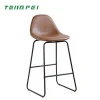 French Style lower Backrest Coffee Shop Metal frame Restaurant Bar Chair