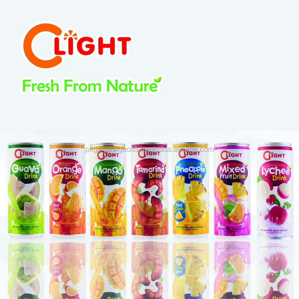 Fruit Drink Juice with Pulp Canned 240ml C-Light brand