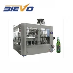 Full auto liquid glass bottle washing filling capping machine / glass bottle beverage making machine