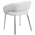 Import Fusion Series Contemporary White LeatherSoft Side Reception Chair from USA