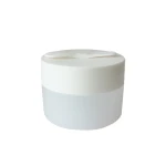50g Frosted Transparent Green Plastic Makeup Jar Packaging Round-Shaped PP Jars with Spoon PP Base Material