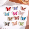 G008 Wholesale 14k gold Brass Crystal Butterfly Pendant Little Fairy Jewelry DIY Handmade Earrings Bracelet Pendants
