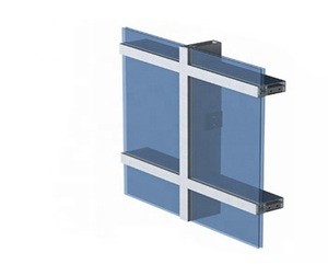 G6063 T5 anodize aluminum windows curtain wall with tempered glass