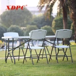 garden furniture folding white dinning table chair set