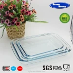 Gift Package 4PCS set Borosilicate Glass Food Container&Food Bakeware/Rectangular  Glass Baking Tray