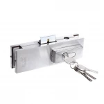 Glass Door Lock clamp SS 304 Cover with Aluminum Alloy Body Corner Lock