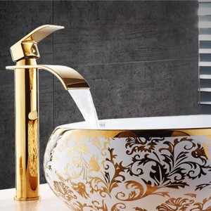 Gold and  Brass Bathroom Faucet Bathroom Basin Faucet Mixer Tap Hot and Cold Sink faucet