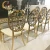 Import Gold stainless steel carved backrest wedding event banquet import chairs from China