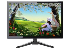 Good Quality 24-Inch PC Monitor Black Flat TFT Screen 1920*1024 FHD LCD Display with VGA+HDMI for Work Study Design Gaming CCTV Computer Monitor