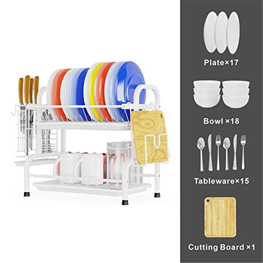 Good Quality Double Layer Stanless Steel Dish Rack Dish-drying-rack for Kitchen Counter