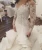 Import Gorgeous Scalloped Neck Long Sleeve Wedding Dresses Organza Mermaid Bridal Gown from China