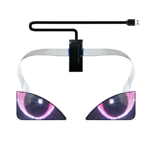 Grownseyes led panal display eyes light screen board smart app programmable custom eye animations for bags