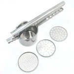 Hand Press baby food strainer squeezer, stainless steel hand ricer masher lemon lime fruit juice potato press