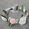 Handmade Adjustable Flower Wreath Headband Halo Floral Crown Garland Headpiece Wedding Festival Party Accessories