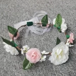 Handmade Adjustable Flower Wreath Headband Halo Floral Crown Garland Headpiece Wedding Festival Party Accessories