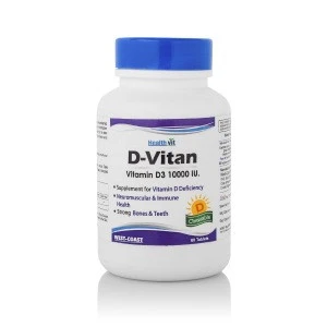 Healthvit Vitamin supplements Vitamin D3 10000iu Tablet With Vitamin D3 For Strong bone And Teeth
