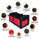 Heavy Duty Car Storage Bag  Large Capacity Car Organizer Collapsible Adjustable Car Trunk Organizer