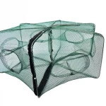 Hengjia free ship Folded Hexagon Fish Shrimp Minnow Crab Baits Cast Mesh Trap 6 Hole Fishing Shrimp Automatic Trap Fishing Net