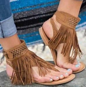 HFS1120A 2018 Summer Women Flip Flops Fashion Tassel Sandals Women