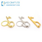 High Demand Custom Metal Hygienic Antimicrobial Clean Stylus and No Touch Brass Hands Free Door Opener Keychain for Sale