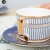 Import High-end English afternoon tea cup and saucer with gold trim and handle from China