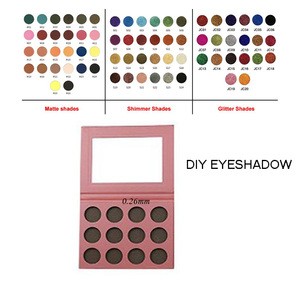 High pigment cosmetics custom private label eyeshadow palette 12 color customize your own color eye shadow pallet