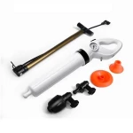 High Pressure Manual Snake Pipe Drain Cleaner Toilet Unblocker Plunger
