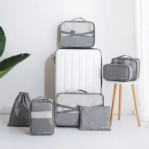 High Quality 7PCS/Set Luggage-Sets Travel Organizers Packing Cubes Suitcase Picnic Set Organizer Bag