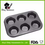 High quality cast iron bakeware pan muffin tray with printing(BK-A0609)