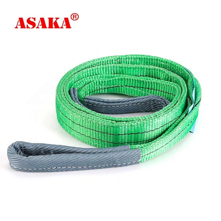High Quality Double Ply Polester Webbing Sling 2 Tons Flat Lifting Webbing Sling