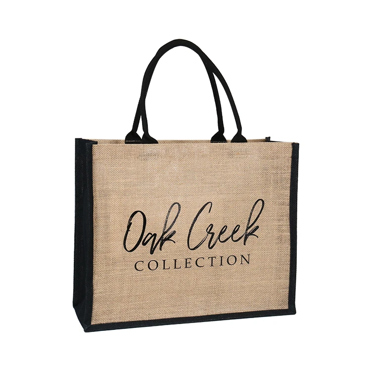 High Quality Eco Friendly Shopping Tote Jute Bag With Custom Logo