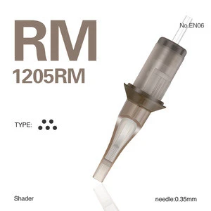 High quality E.O. Gas Sterile Curve Magnum Clear Gray Color Tattoo membrane Cartridge Needles