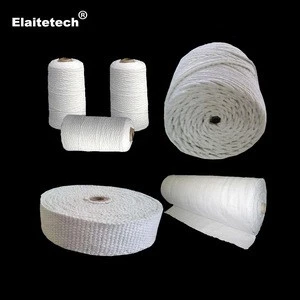 High quality fiberglass or stainless steel wire reinforcement ceramic fieber textiles (cloth/rope/tape/yarn)