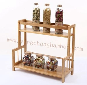 High quality kitchen bamboo wooden spice rack