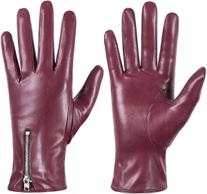 high-quality luxury, soft Winter Leather Gloves for Women, Touchscreen Texting Warm Driving Gloves