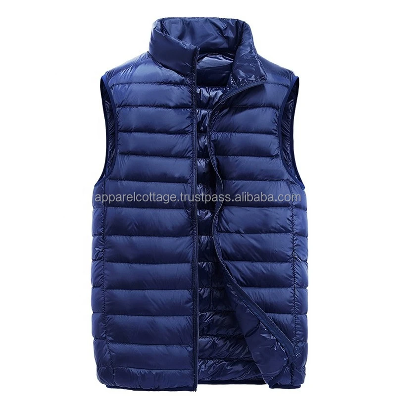 high quality new design lightweight down vest sleeveless heated slim fit outdoor lightweight casual alpine insolated vest jacket
