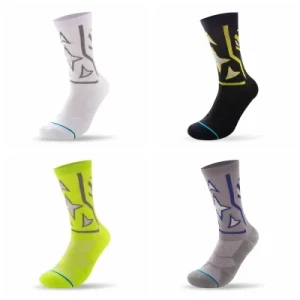 High Quality OEM Custom Logo Print Cotton Sports Men Short Socks Running Socks