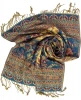High quality pashmina scarf wholesale winter jacquard weave customer scarf  flowers shawl