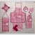 Import High quality printed kitchen apron set of oven mitt hat apron 5pcs from China