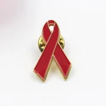 High Quality Red Lapel Pin Breast Cancer Pin Wholesale Metal Lapel Pins