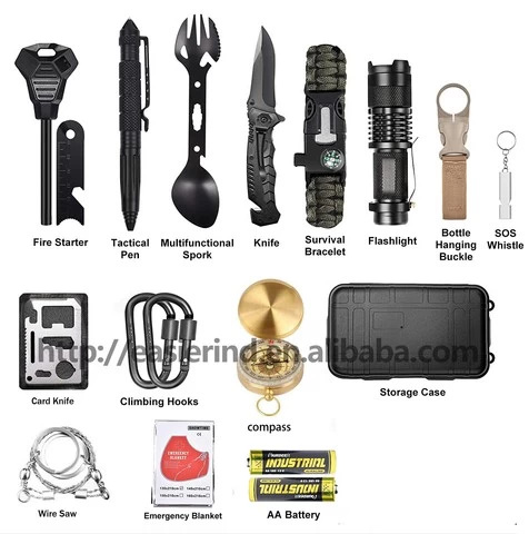 High Quality Survival kit Gear 18 In 1 Emergency Survival  equipment