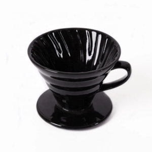 High Quality V60 Drip  Coffee Colorful Ceramic V Shaped Coffee Brewer Dripper with Cup Stand