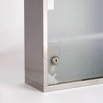 Home/ Hospital Use Wall Hanging Cabinet Single Door Lighted Medicine Cabinet with Shelf