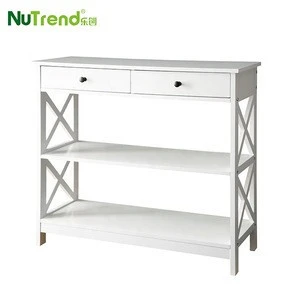 Hot Design Hall Cross Entrance Console Table  Contemporary With 2 Drawer