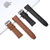 Hot product custom 22mm leather venee watch silicone band strap