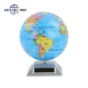 hot sale 14cm mold world globe Solar Energy Storage rotating Globe With Pyramid structure design