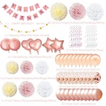 Hot sale birthday party decoration sequined balloon set rose gold happy birthday decoration